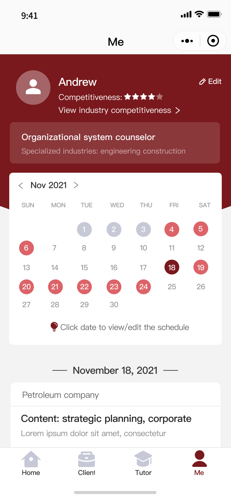 CS Consulting — agenda partagé