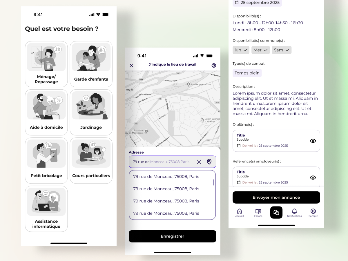 Mon emploi direct — Conception