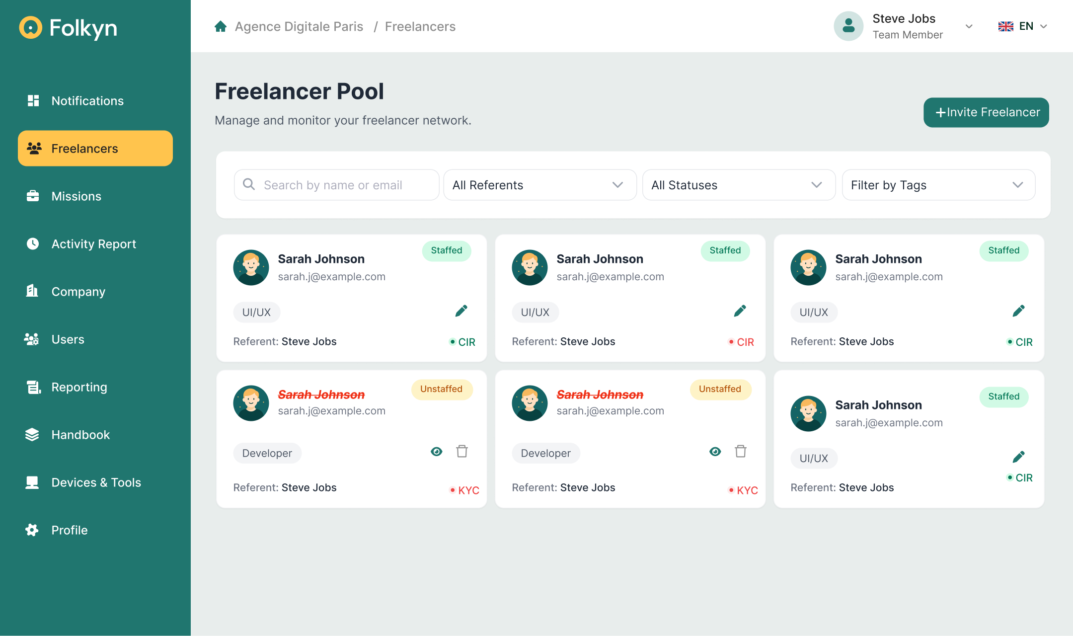 Folkyn — Freelancer pool