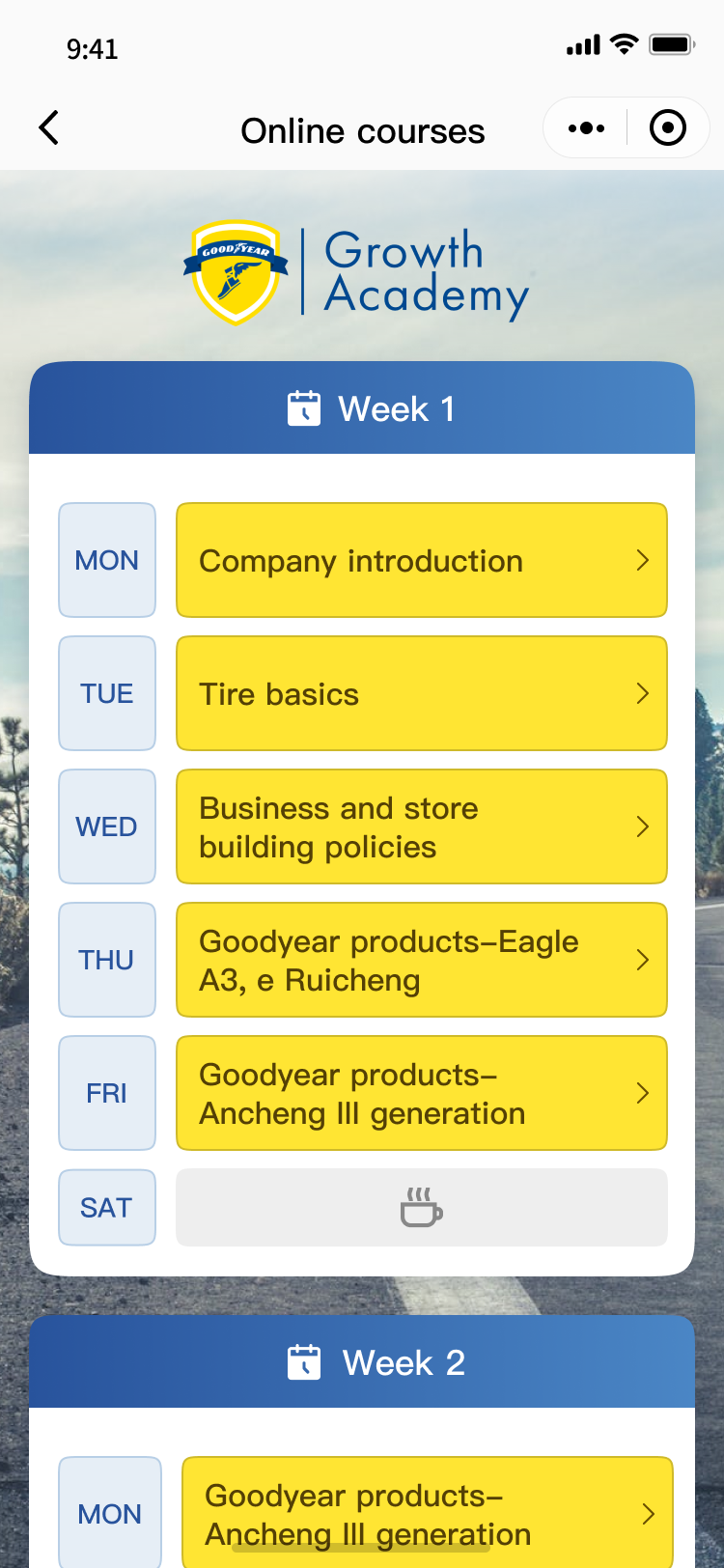 Goodyear — formations en streaming