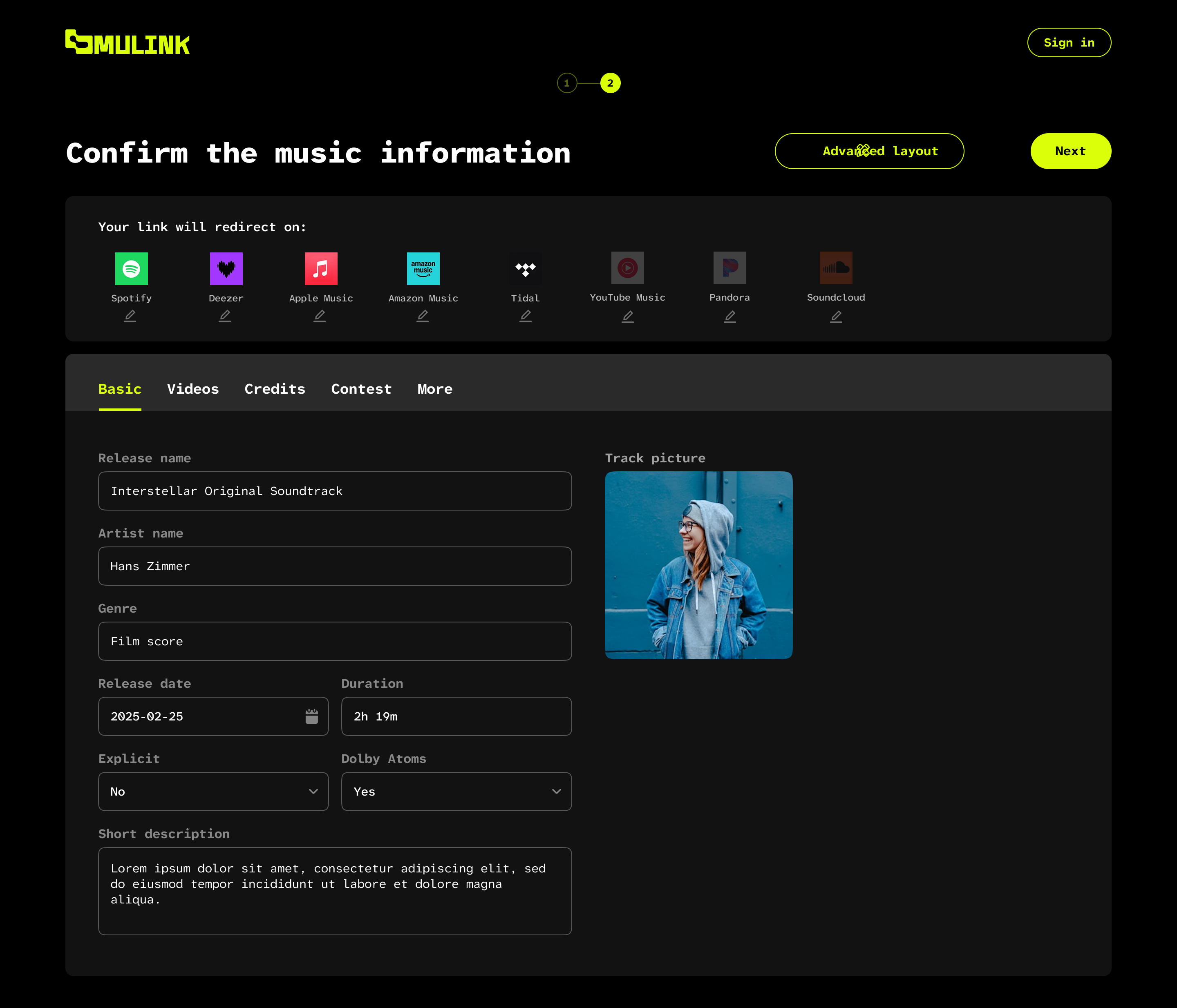 MULINK — création de smart link