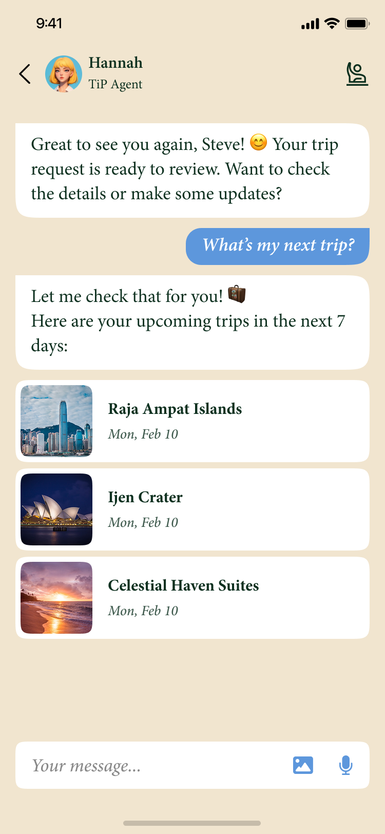 TiP — itinéraire généré