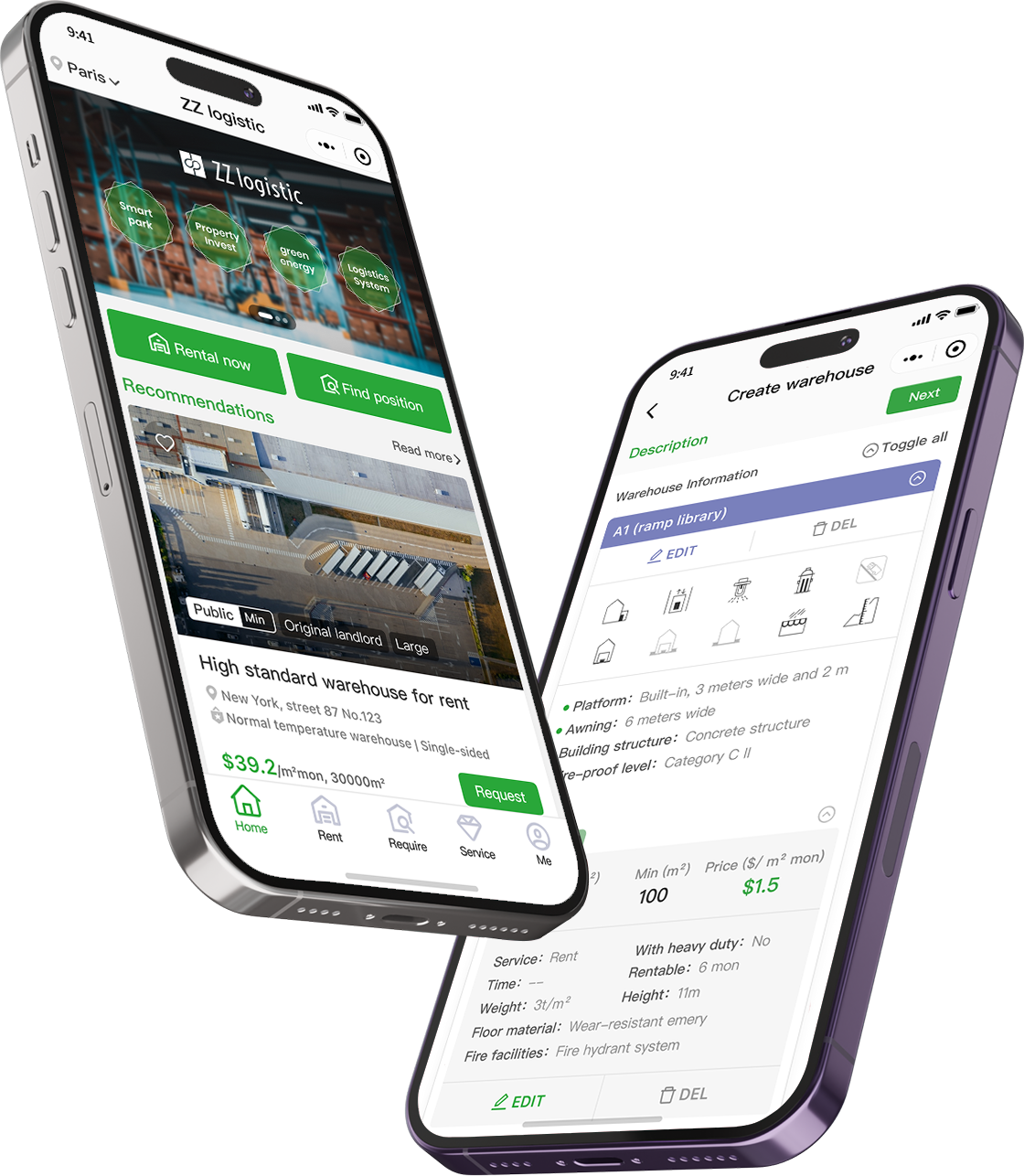 ZW logistic — aperçu application